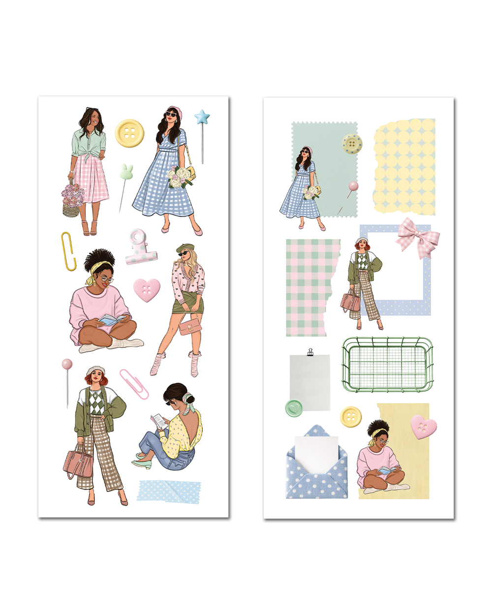 Paper Pastels Ephemera Stickers