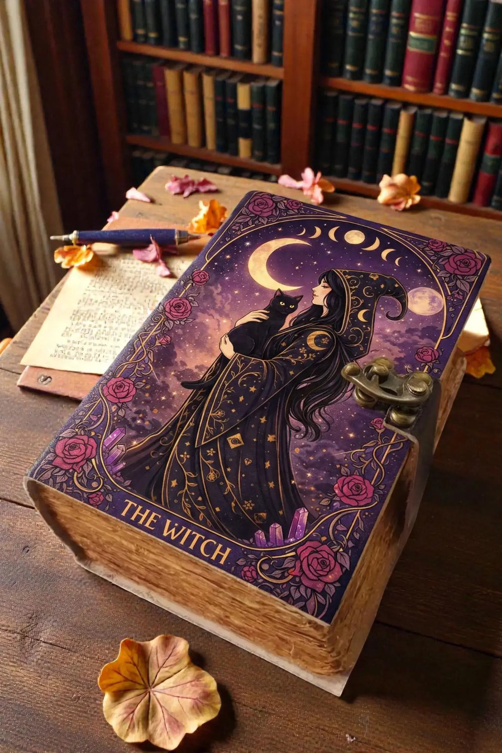 Leather Witch Journal – Mystical Moon Diary, Spell Book
