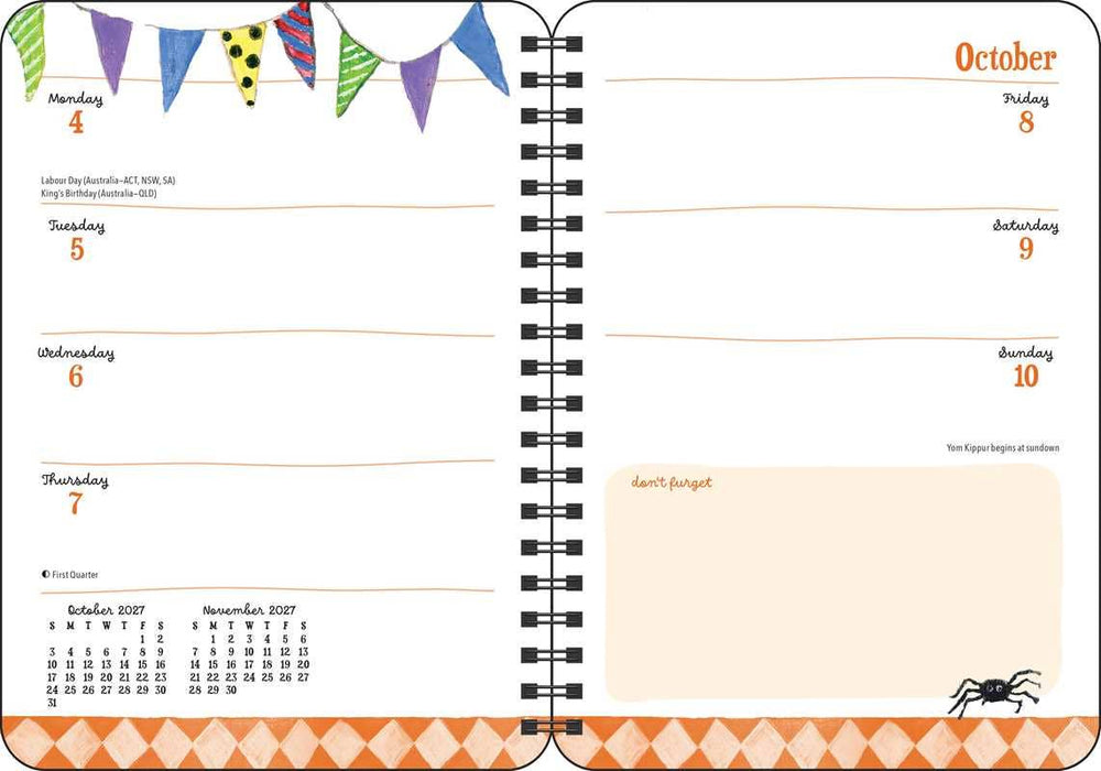 Diary of a Domestic Cat 2027 Monthly/Weekly Planner