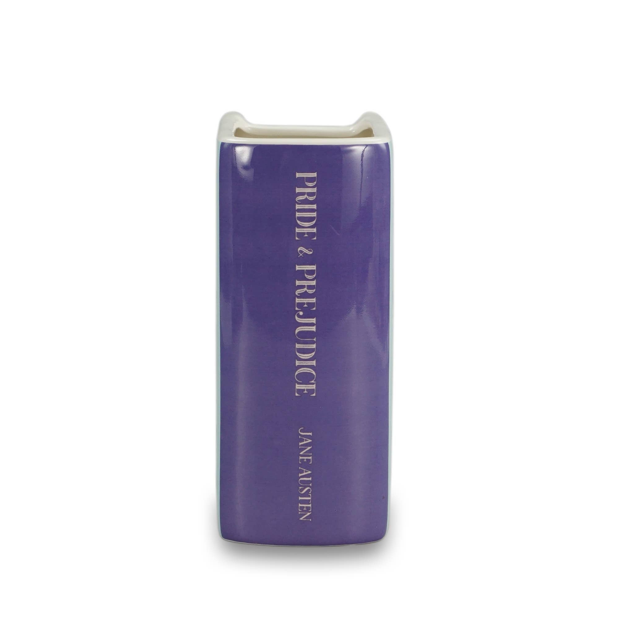 Jane Austen Pride and Prejudice Ceramic Book Shaped Vase