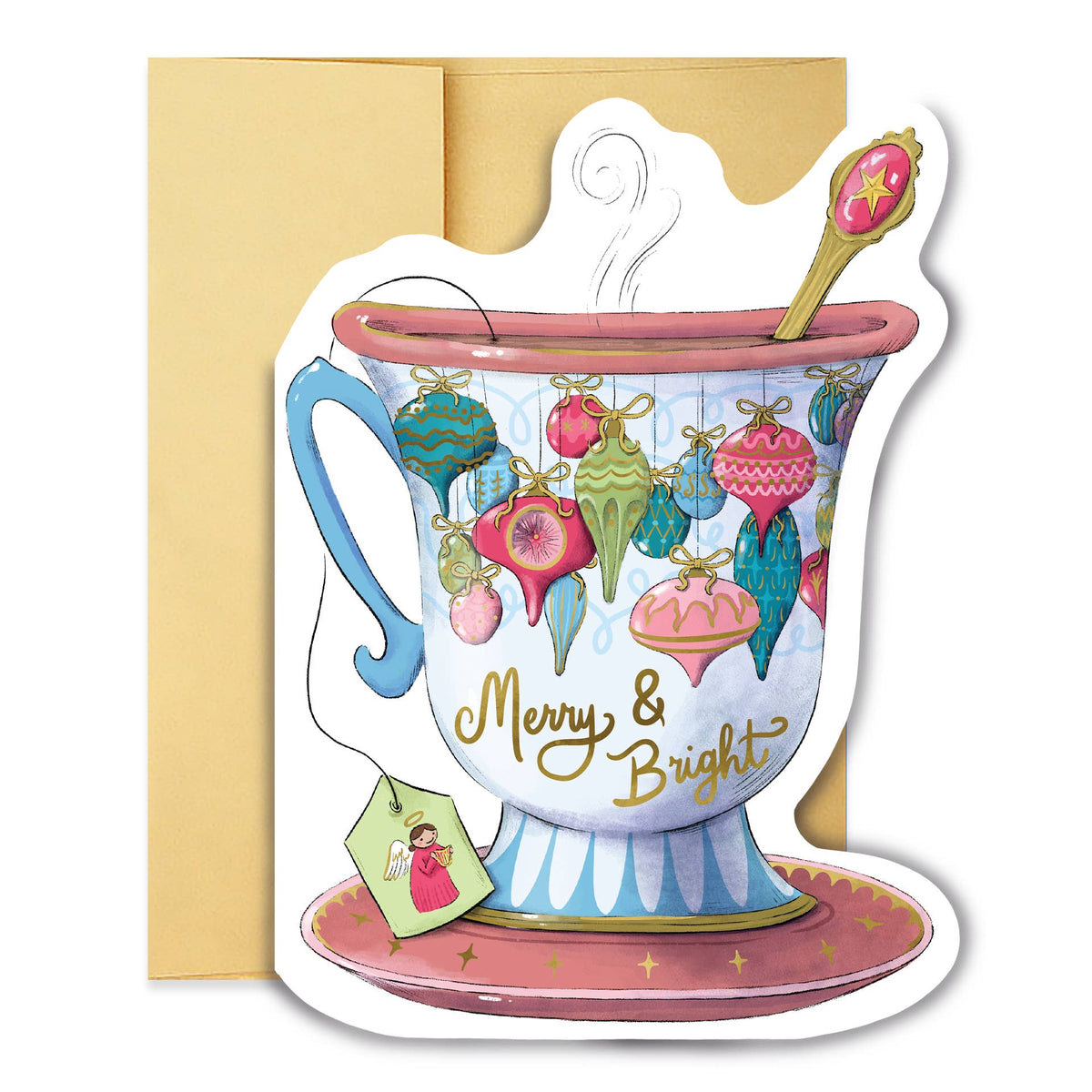 Merry & Bright Teacup Greeting Card