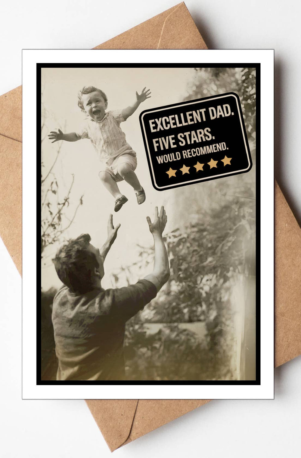 Funny Fathers Day Card Excellent Dad