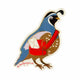 Quail Mail Postage Glossy Vinyl Sticker w Gold Mirror Accent
