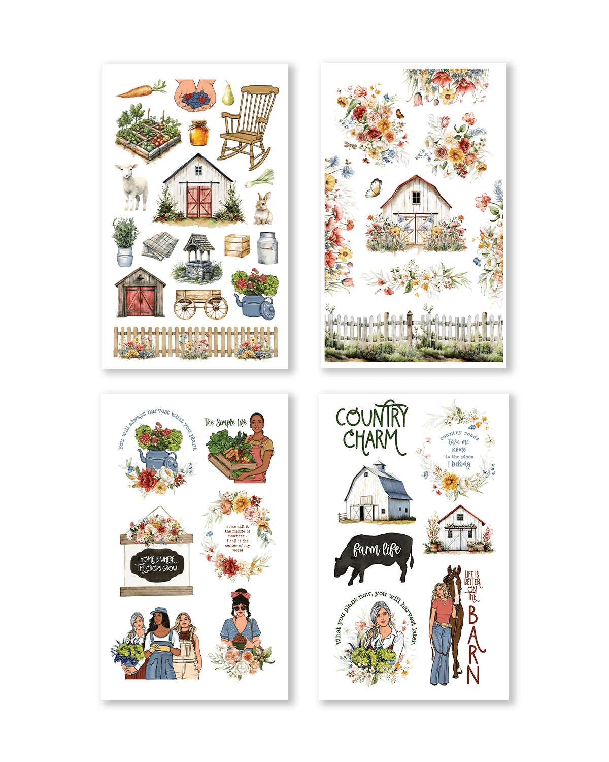 Country Charm Sticker Book
