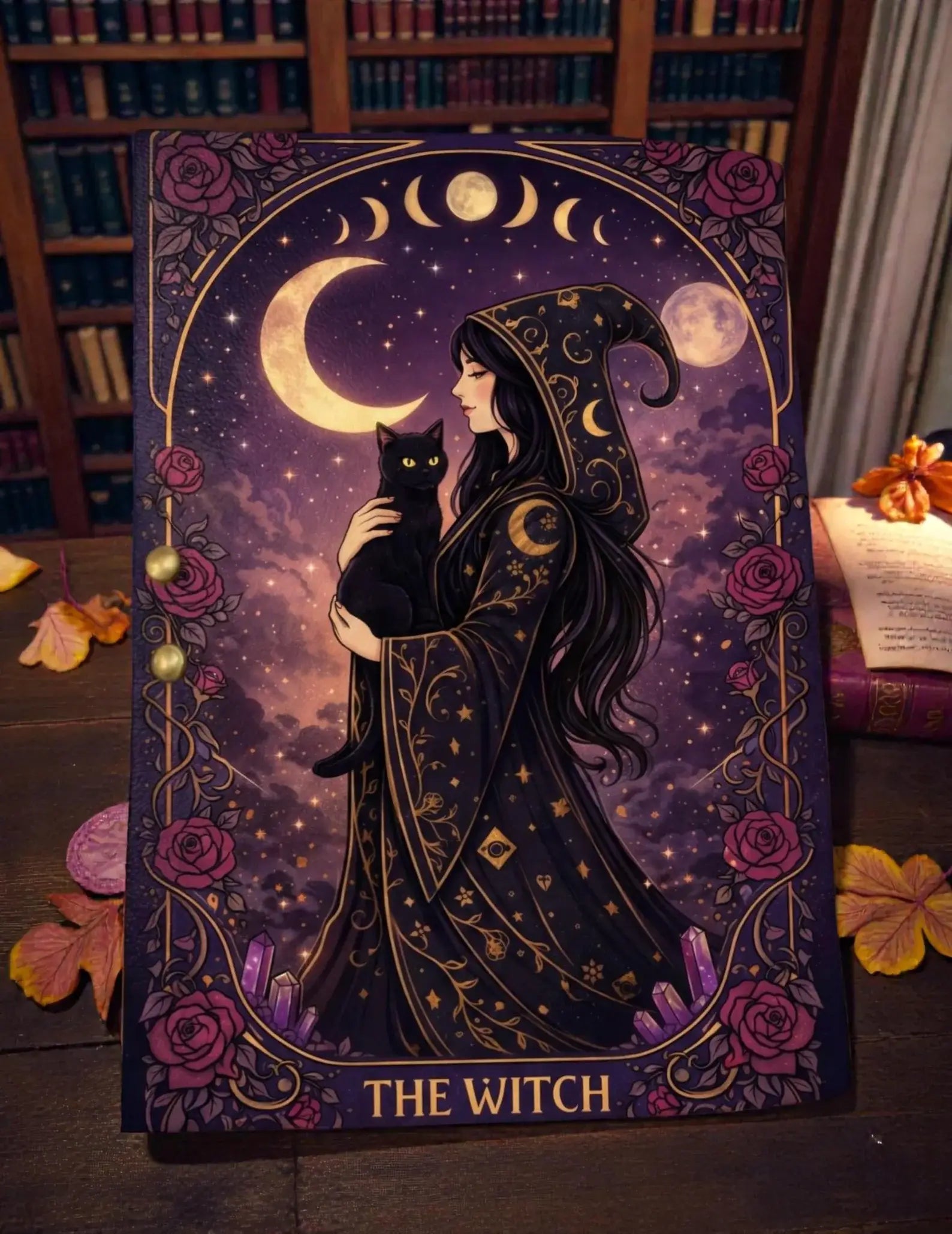 Leather Witch Journal – Mystical Moon Diary, Spell Book