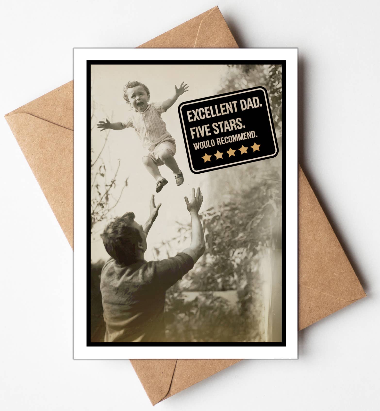Funny Fathers Day Card Excellent Dad