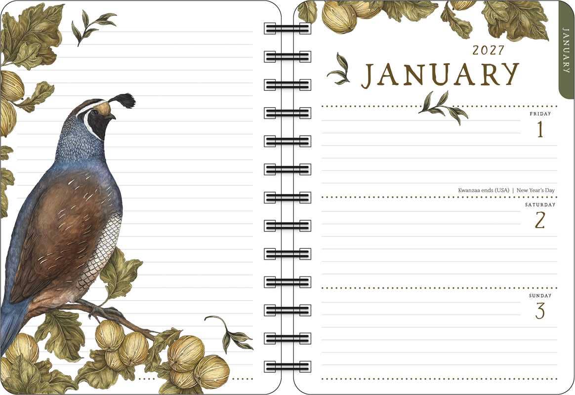 Woodland Wardens Weekly Planner 2027