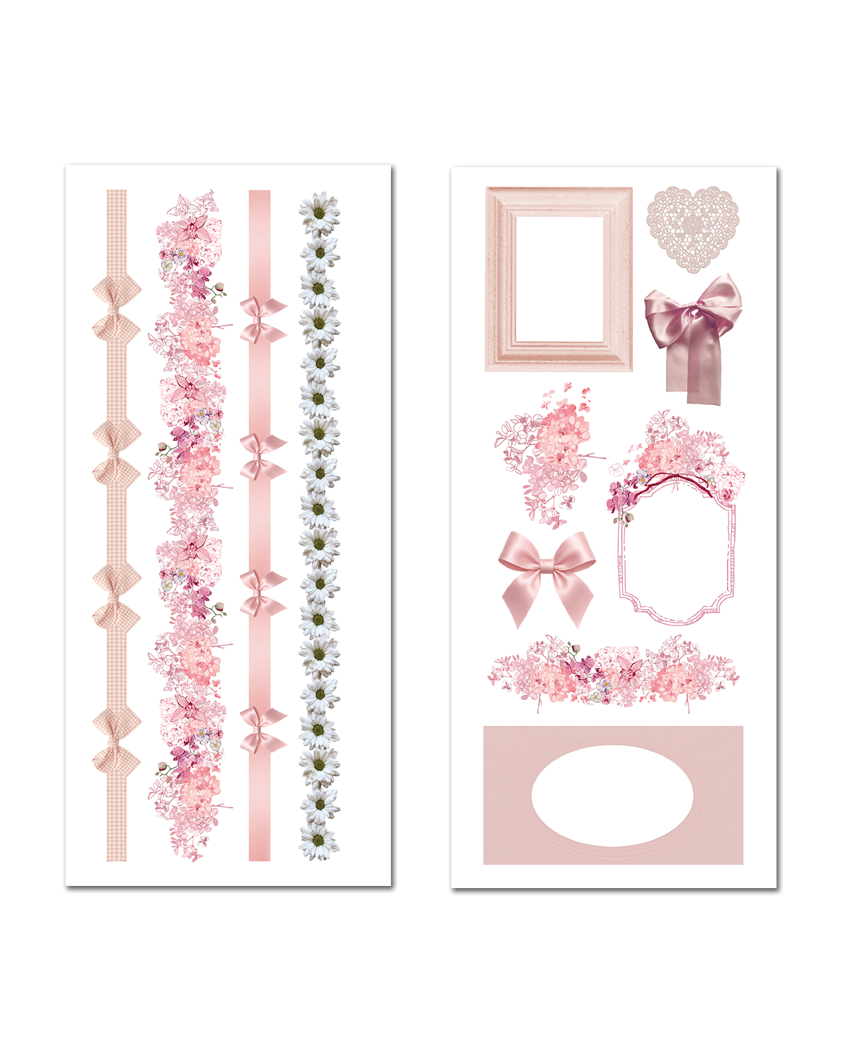 Pink Romantic - Vintage Ephemera Sticker Sheet Set