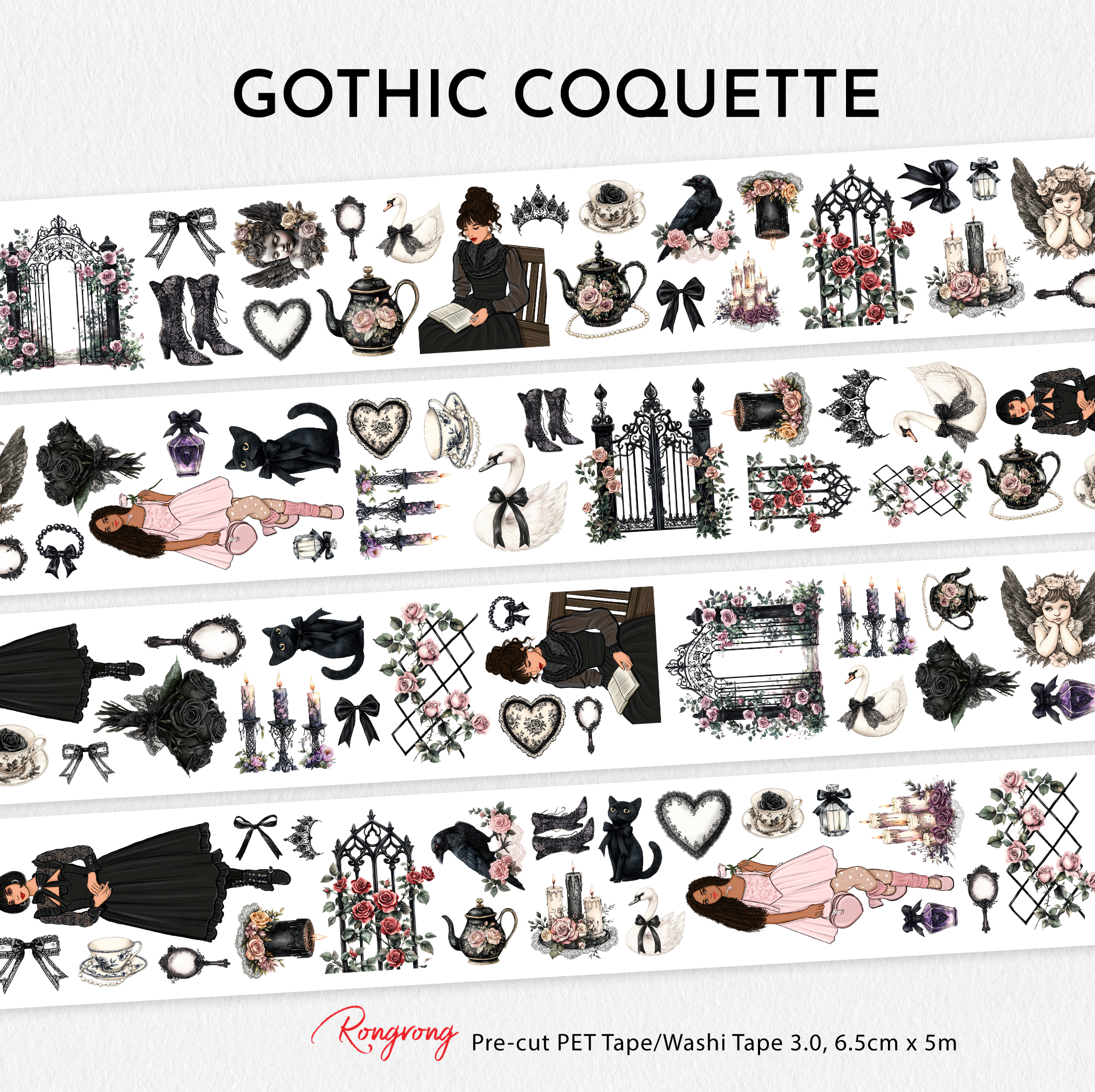 Gothic Coquette Pre-cut PET Tape [3.O]