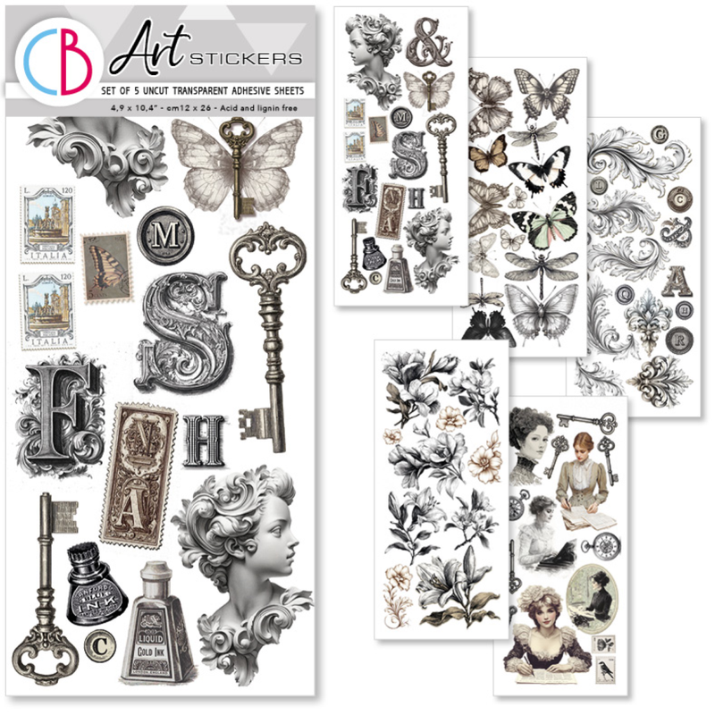 Typographic Art Sticker Set
