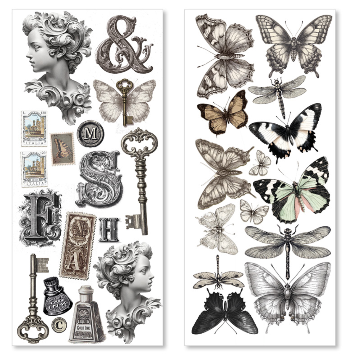 Typographic Art Sticker Set