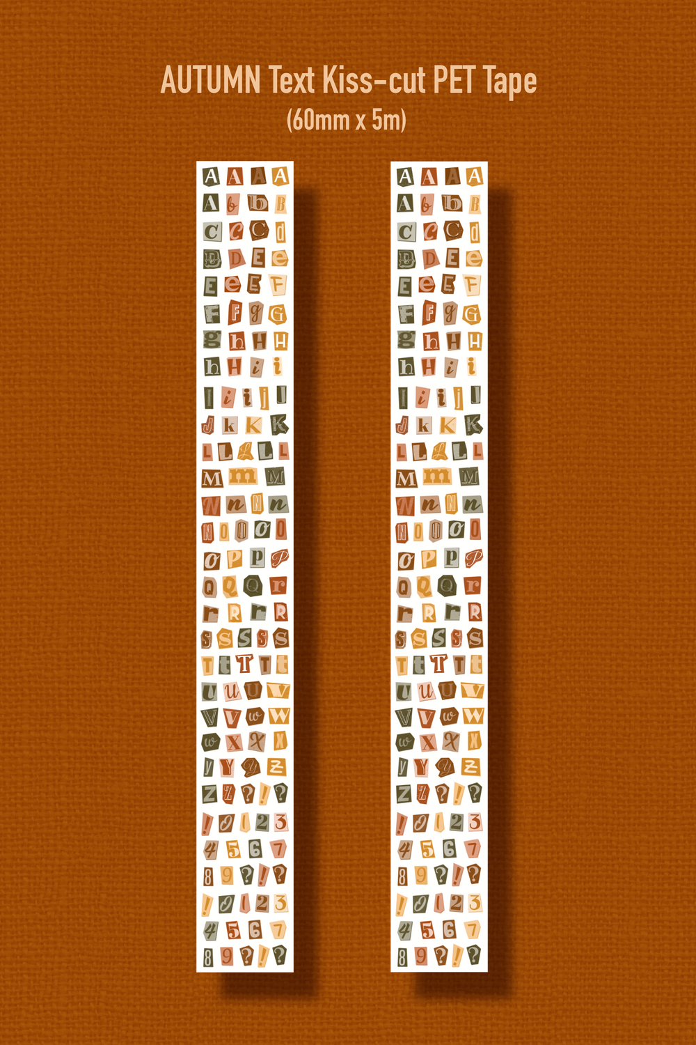 Autumn Text Transparent Tape
