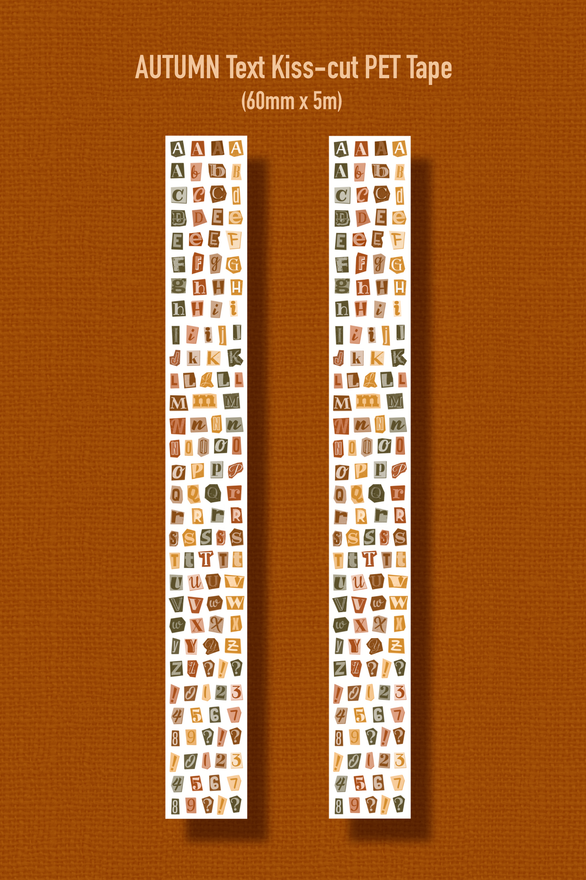 Autumn Text Transparent Tape
