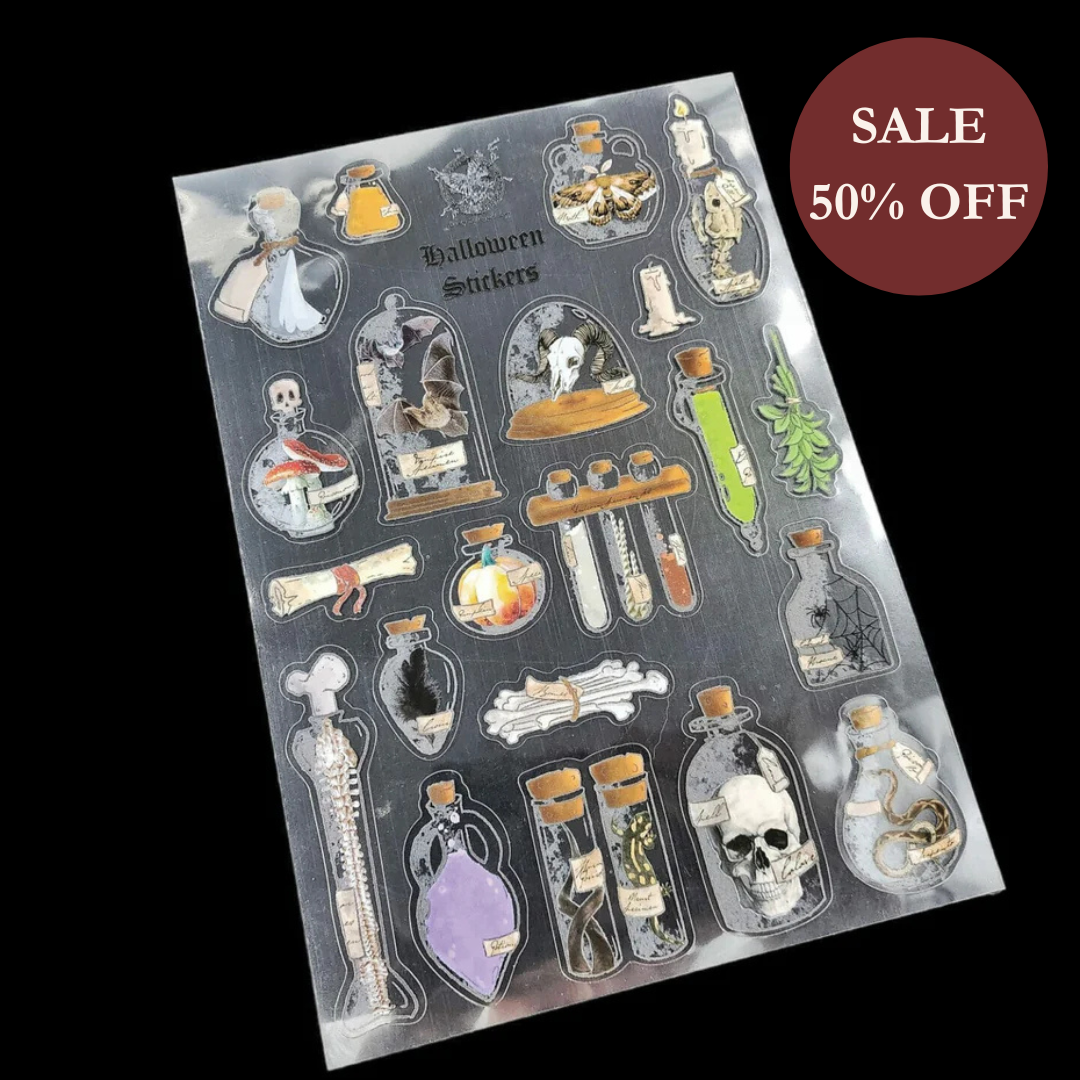 Halloween Bottles Sticker Sheet