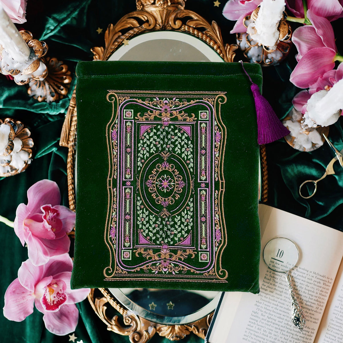 Literati Book Sleeve - Forest Green