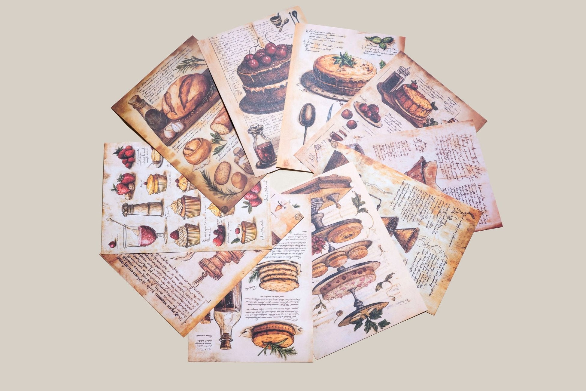 Vintage Baking Paper Set