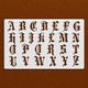 Blackthorn Gothic Alphabet Stencil (Uppercase)