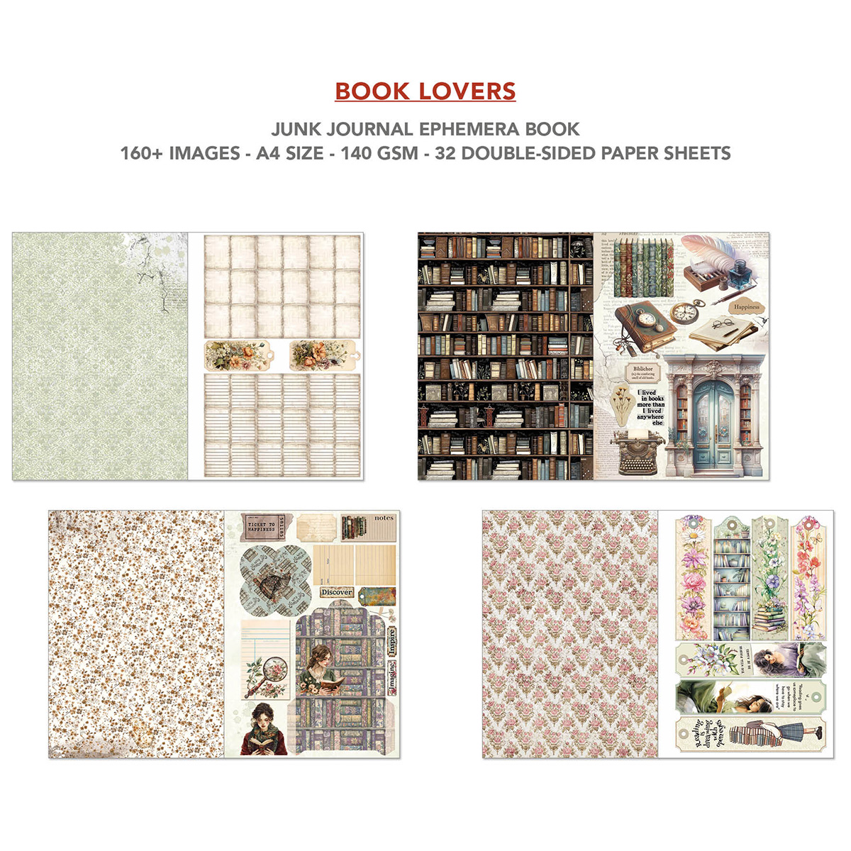 Book Lovers Ephemera Book