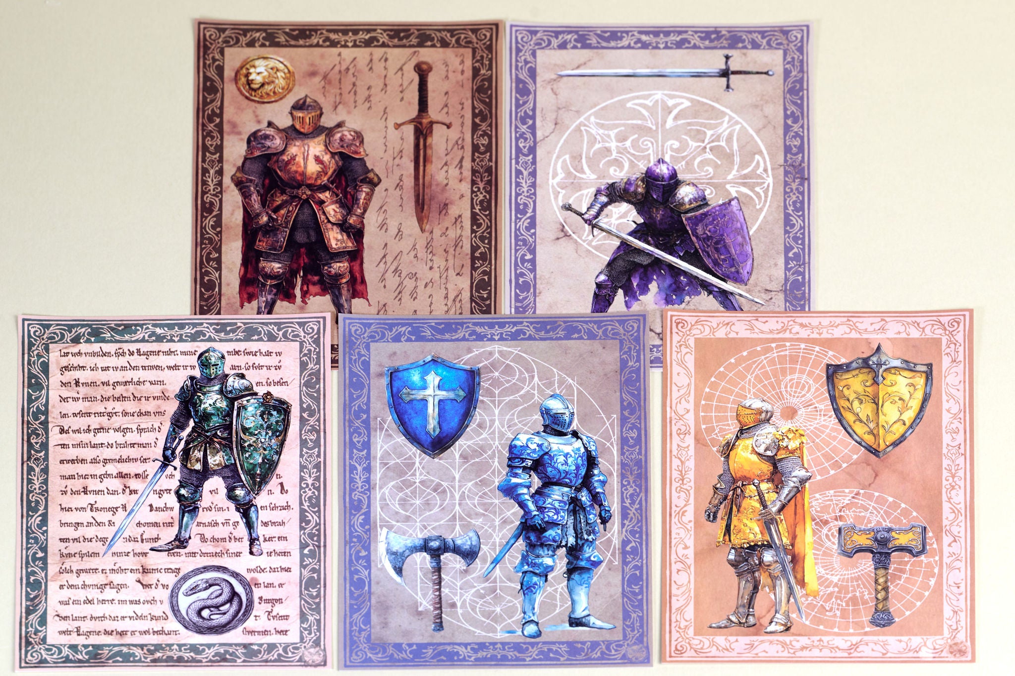 Medieval Knights Paper Set