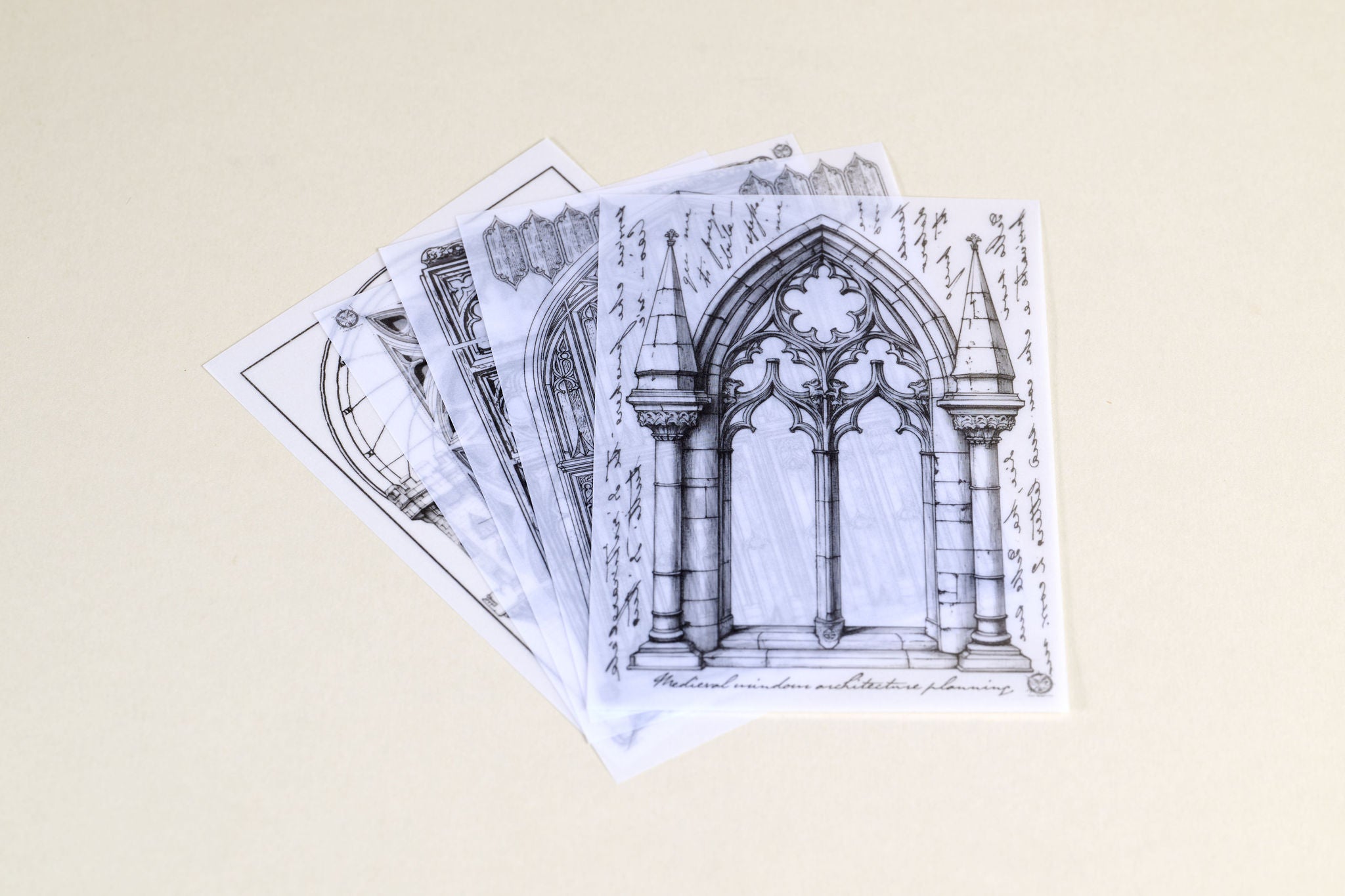 Medieval Architecture Vellum Set