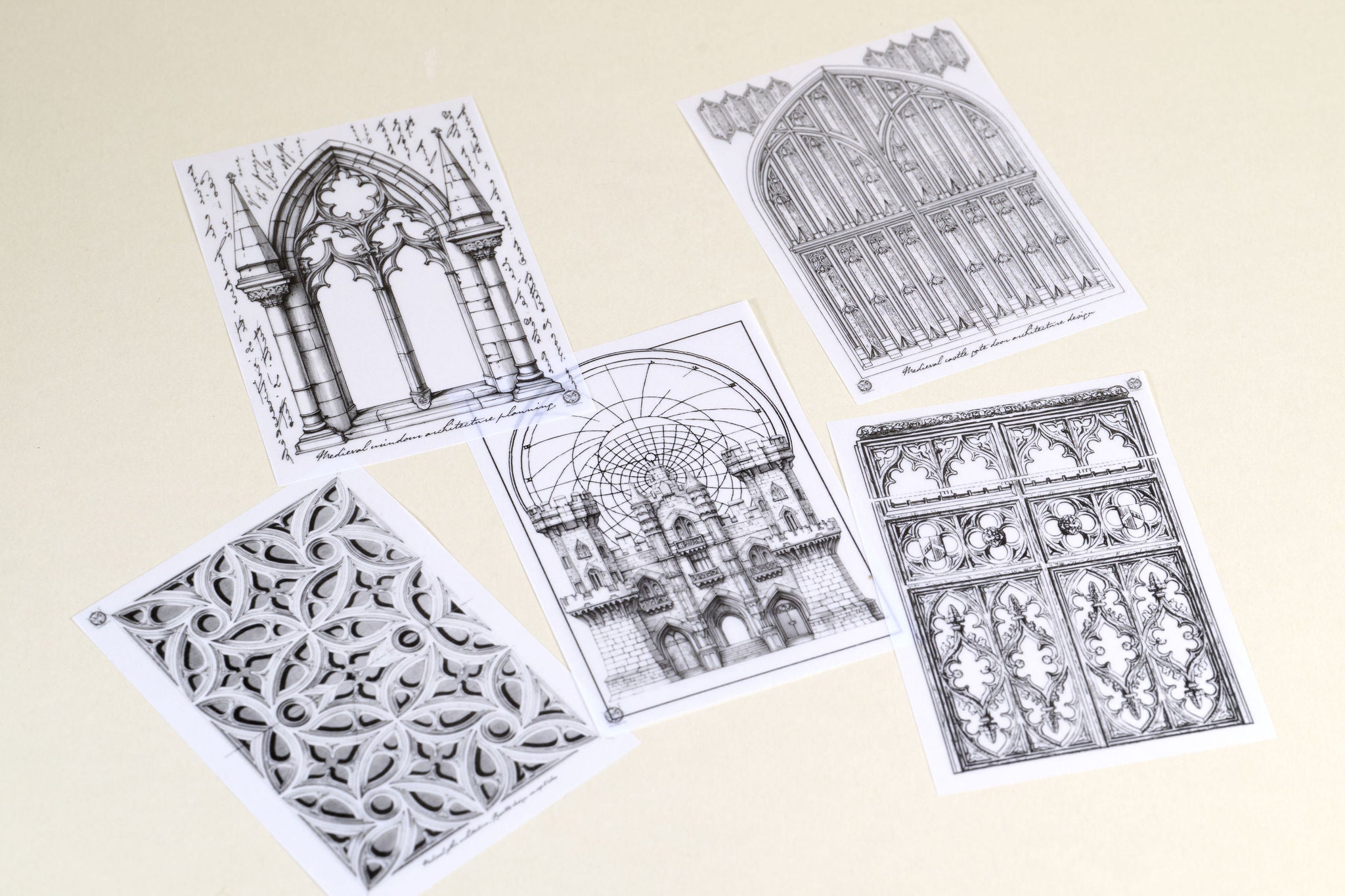 Medieval Architecture Vellum Set