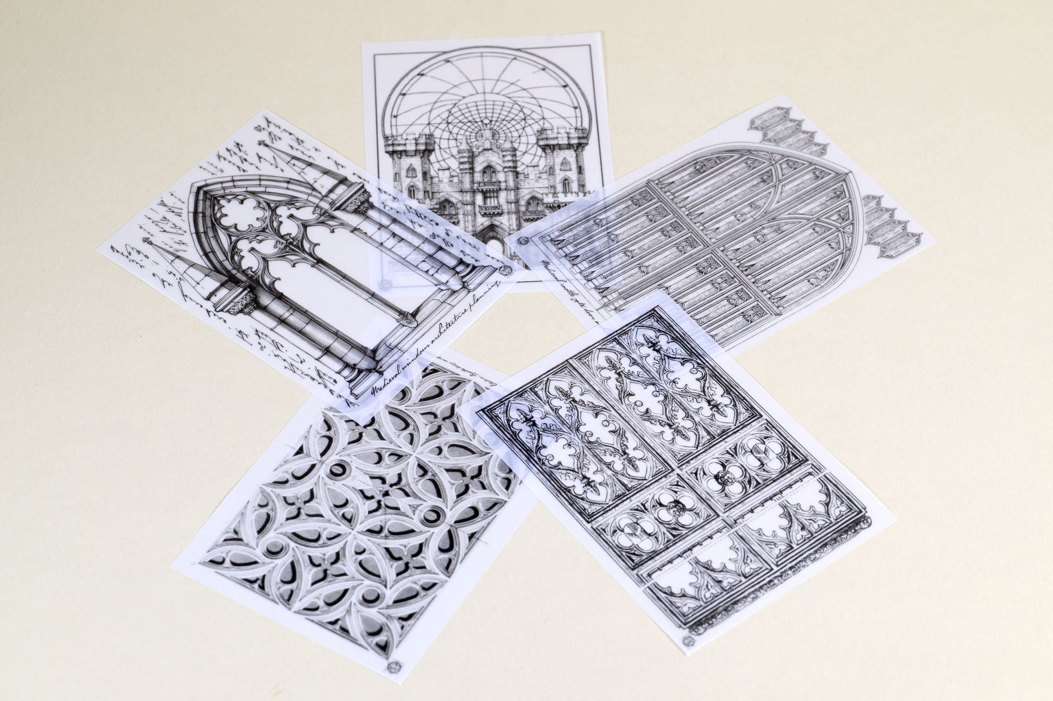 Medieval Architecture Vellum Set