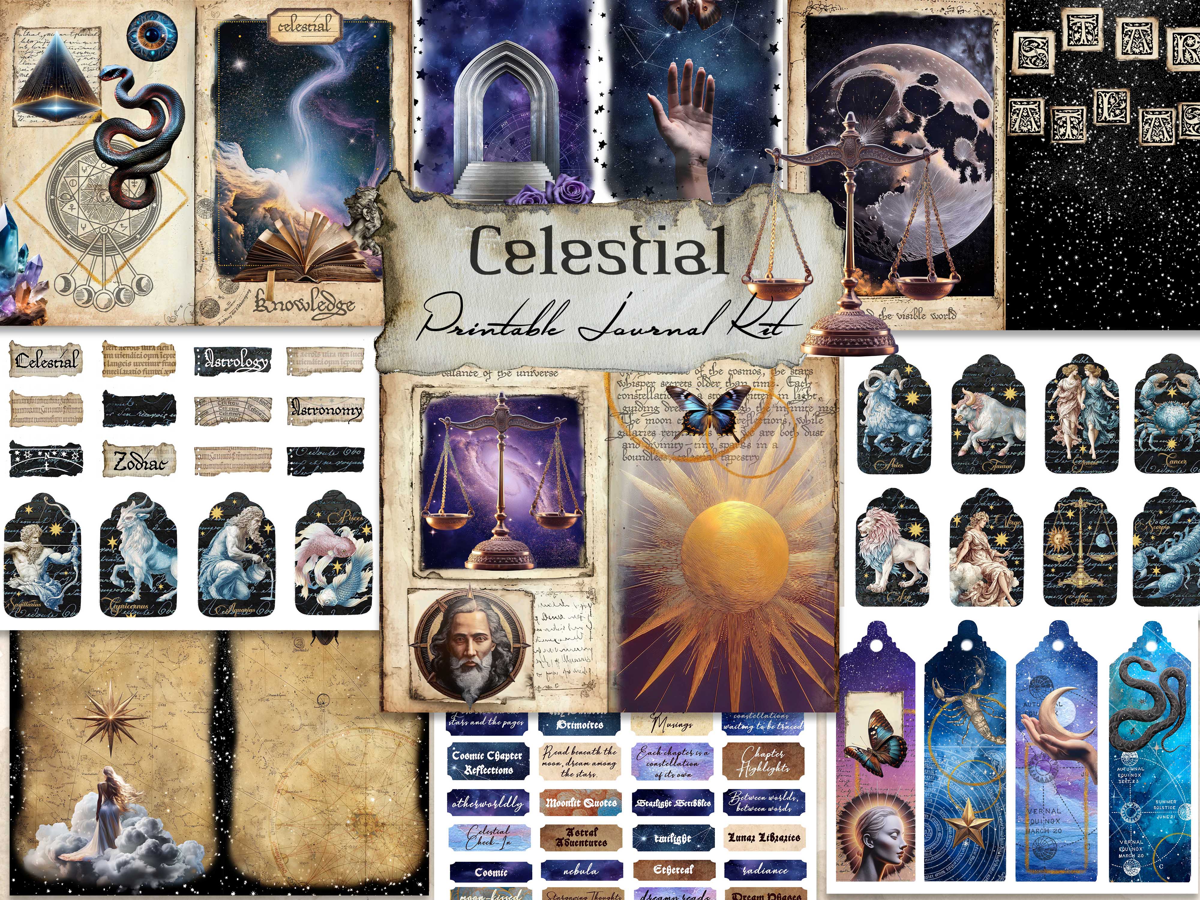 Celestial Digital Journal Kit
