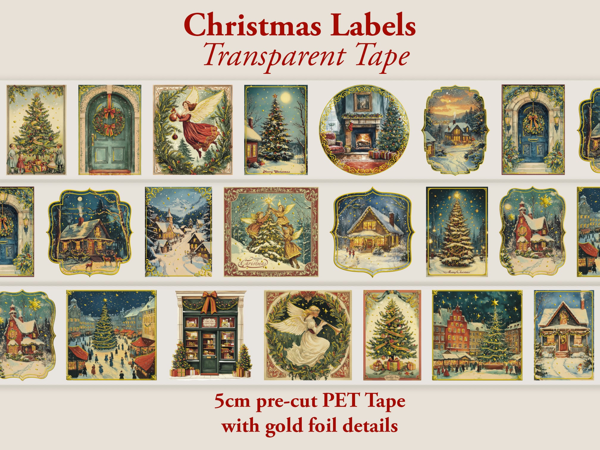 Christmas Labels Transparent Tape PRE-ORDER