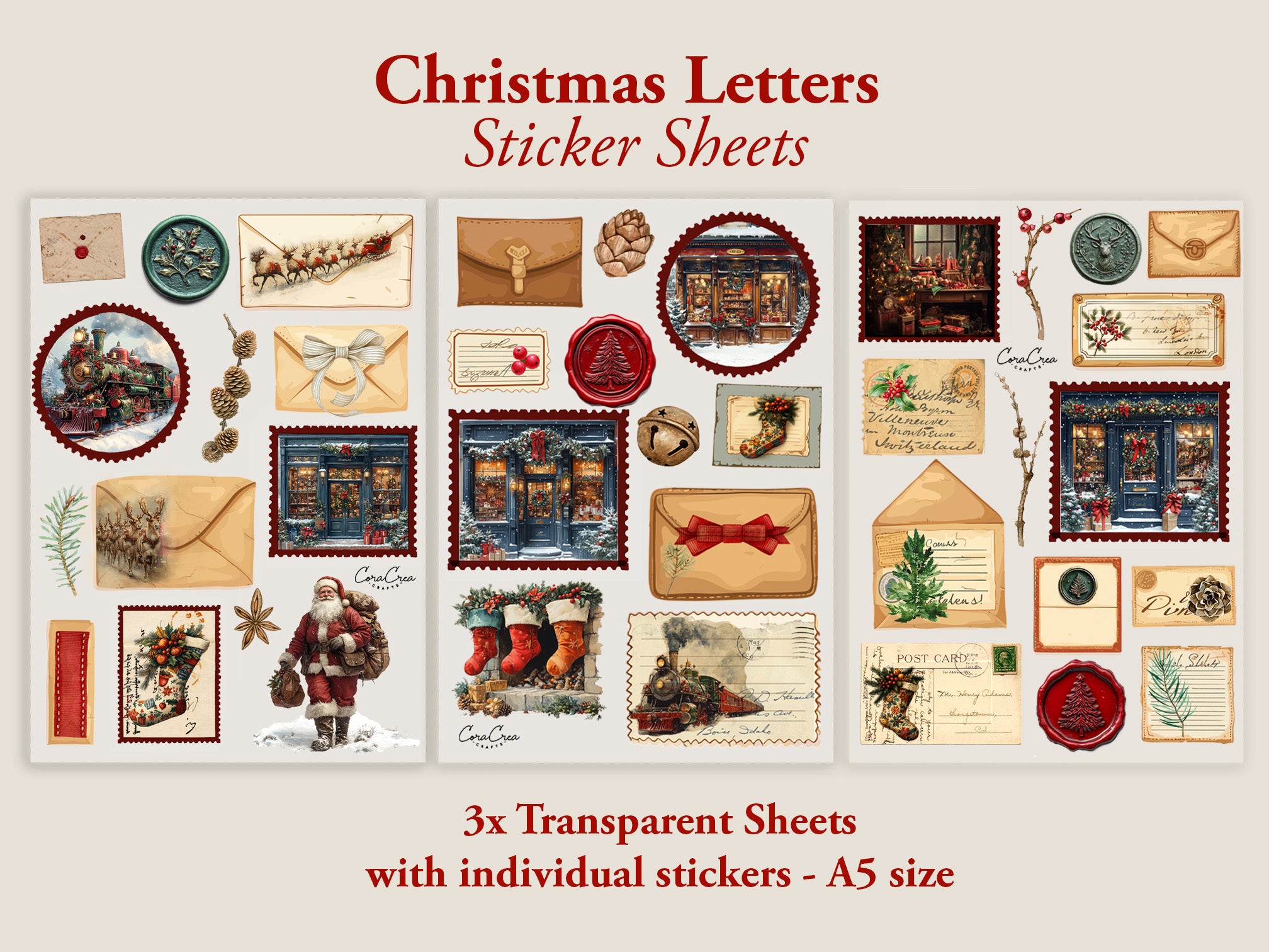 Christmas Letters Stickers PRE-ORDER