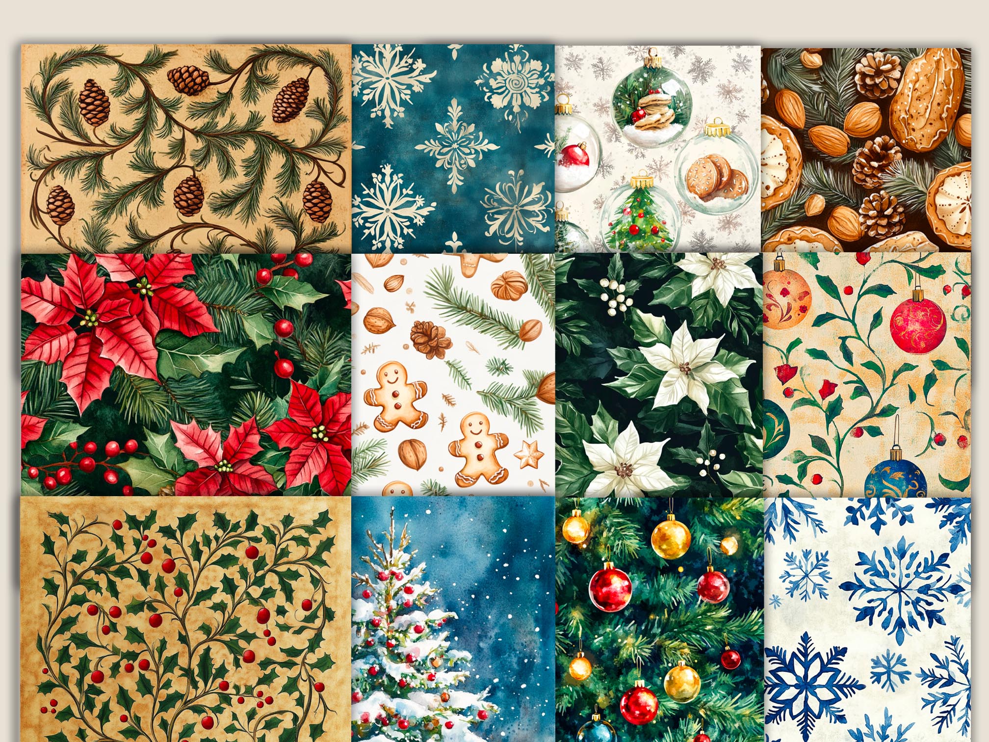 Christmas Patterns Paper Set PRE-ORDER