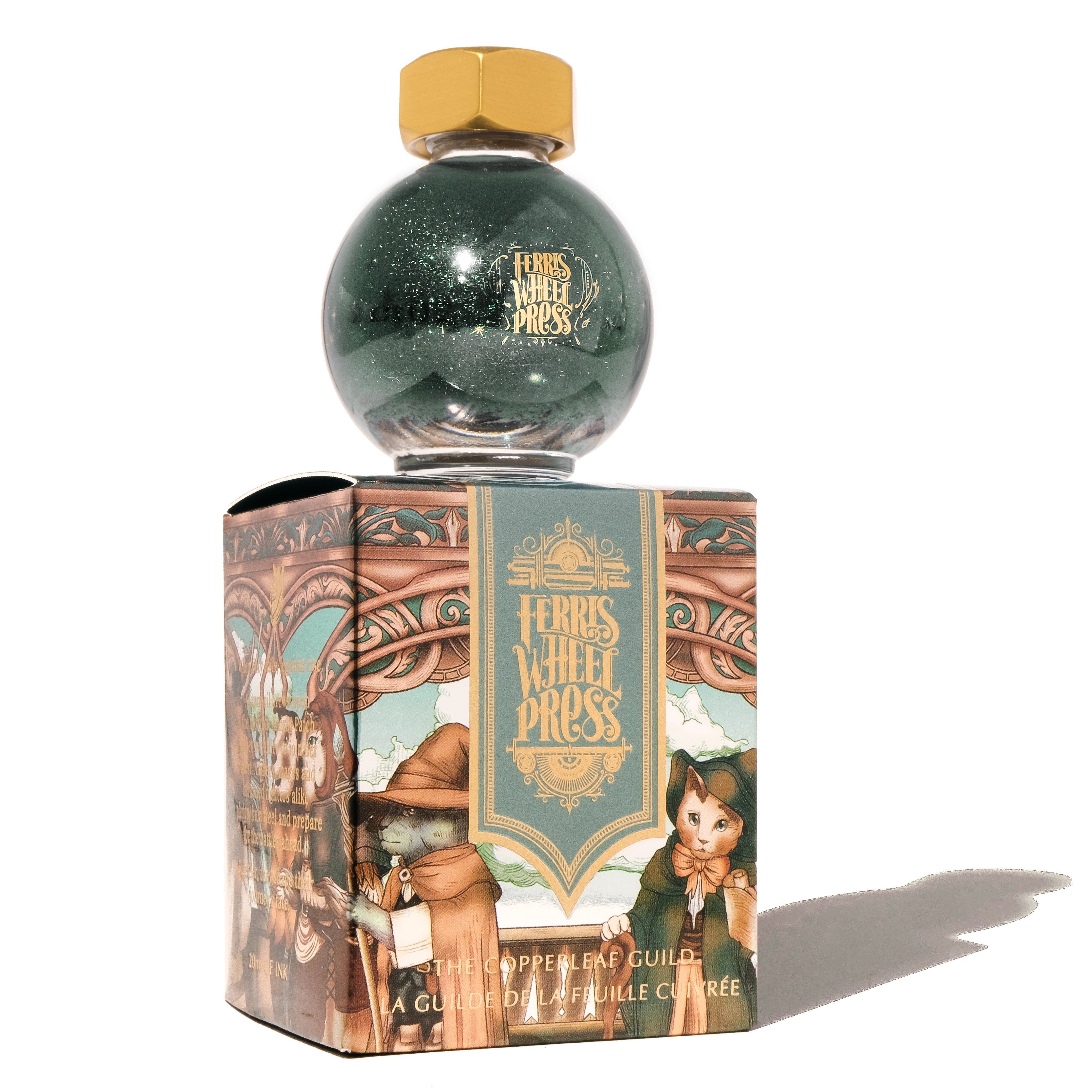 Fountain Pen Ink - The Copperleaf Guild - bottle, front