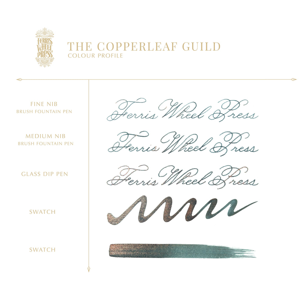Fountain Pen Ink - The Copperleaf Guild - writing sample