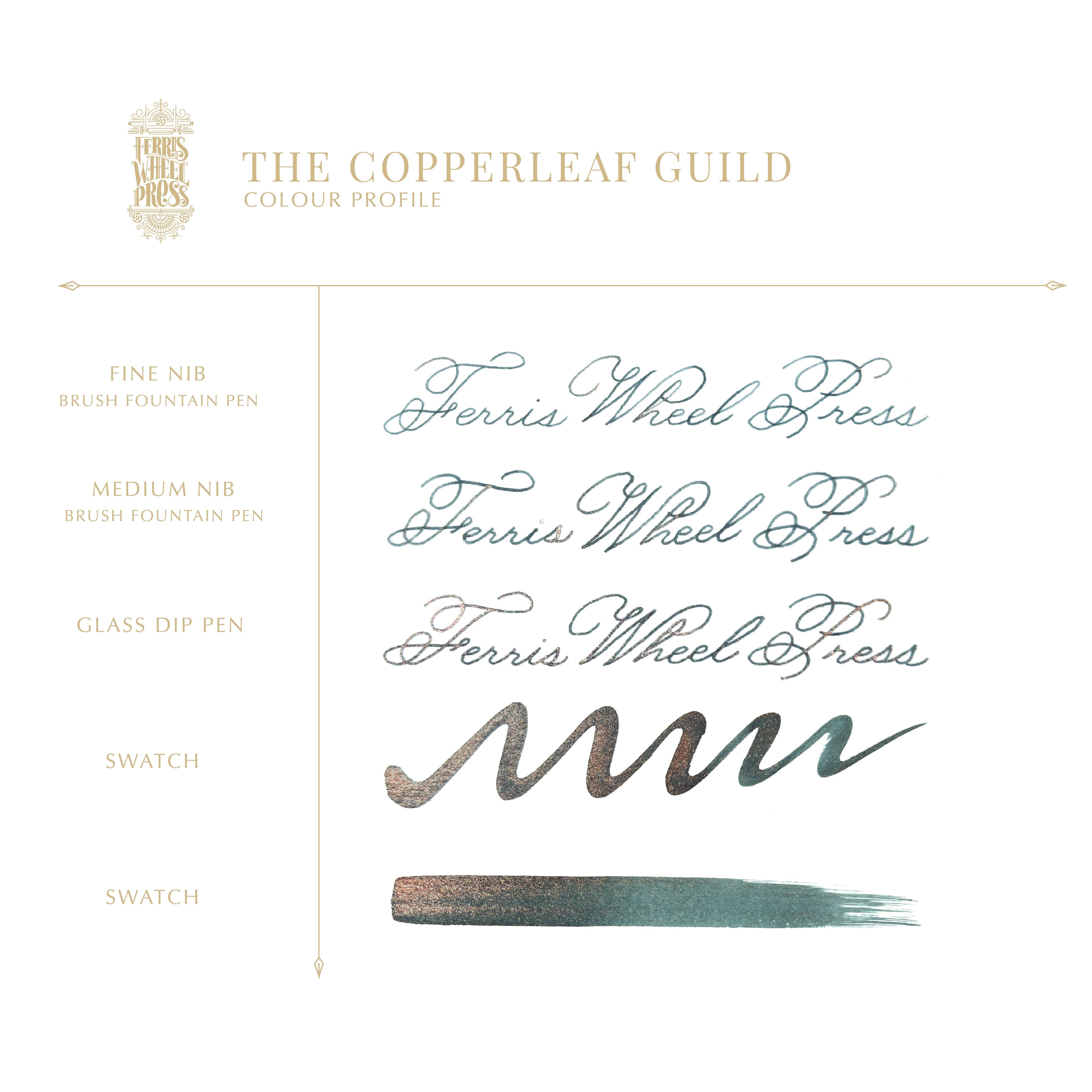 Fountain Pen Ink - The Copperleaf Guild - writing sample