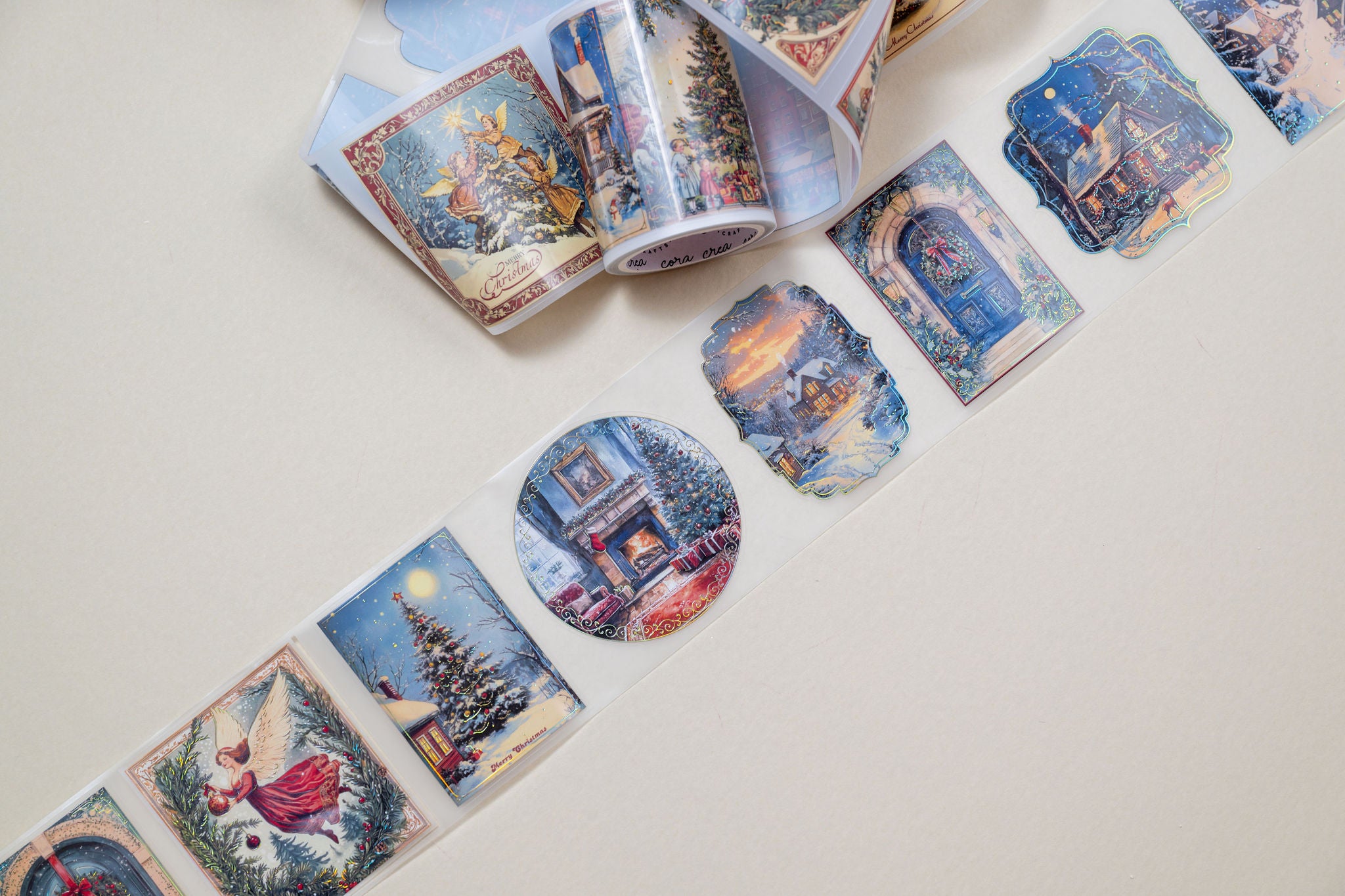 Christmas Labels Transparent Tape