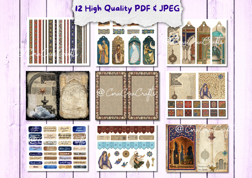 Arabian Nights Digital Journal Kit