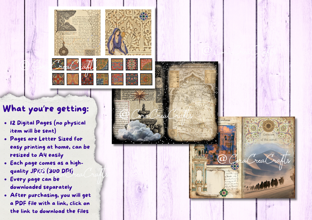 Arabian Nights Digital Journal Kit
