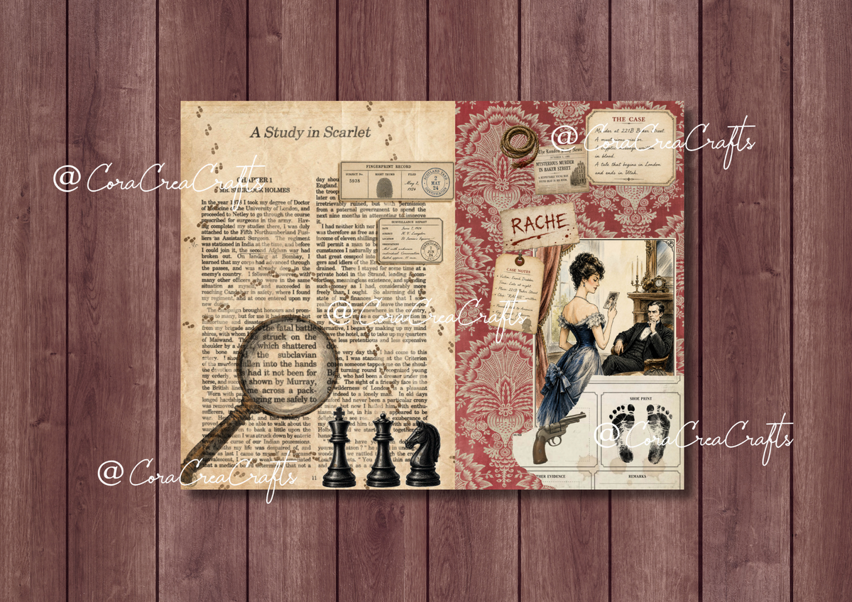 Sherlock & Mystery Digital Journal Kit