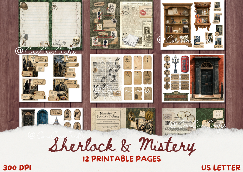 Sherlock & Mystery Digital Journal Kit