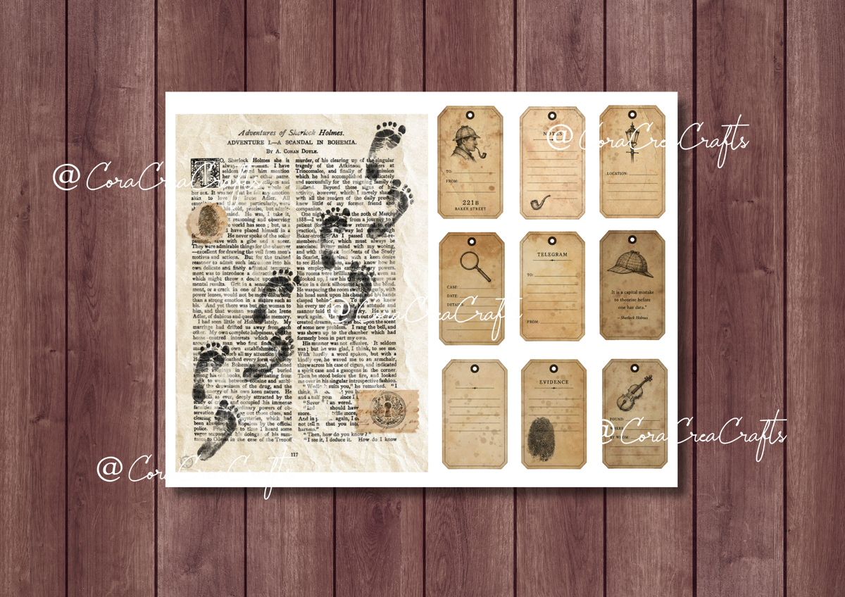 Sherlock & Mystery Digital Journal Kit