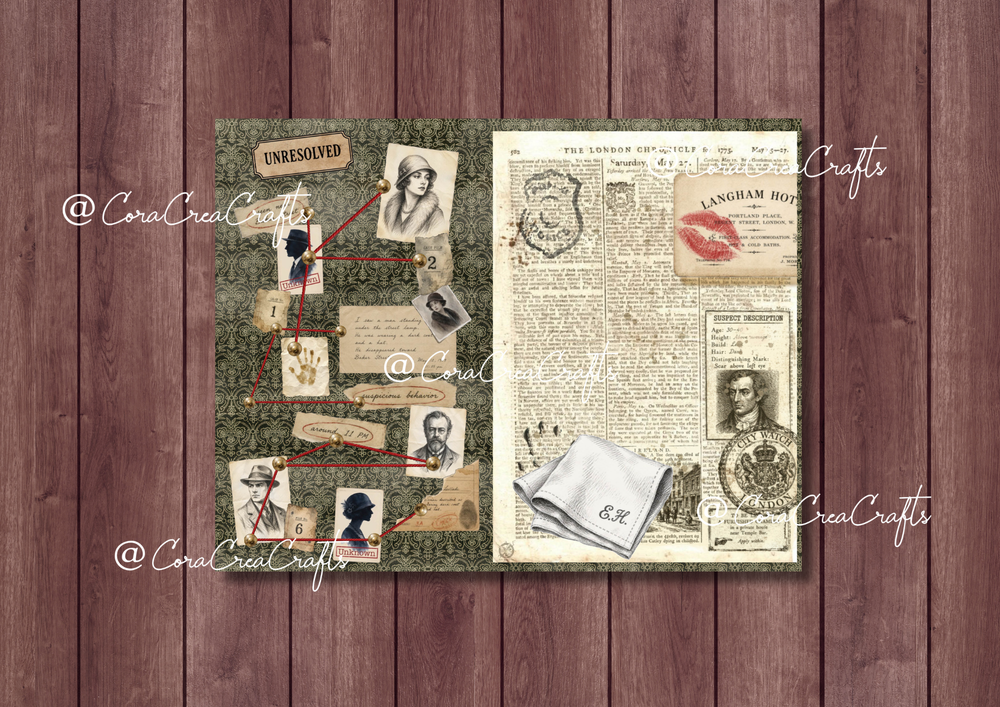 Sherlock & Mystery Digital Journal Kit
