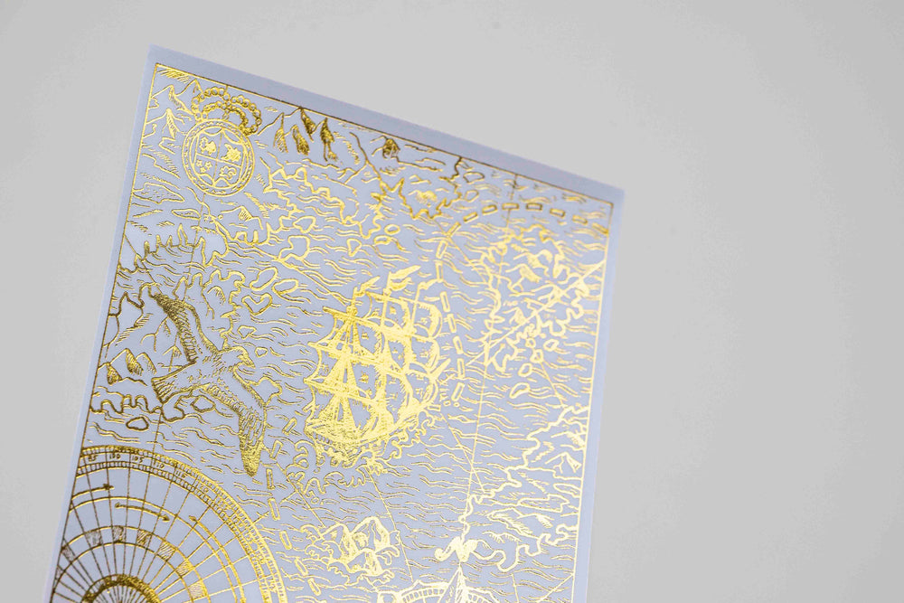 Foiled Nautical Maps Vellum Papers
