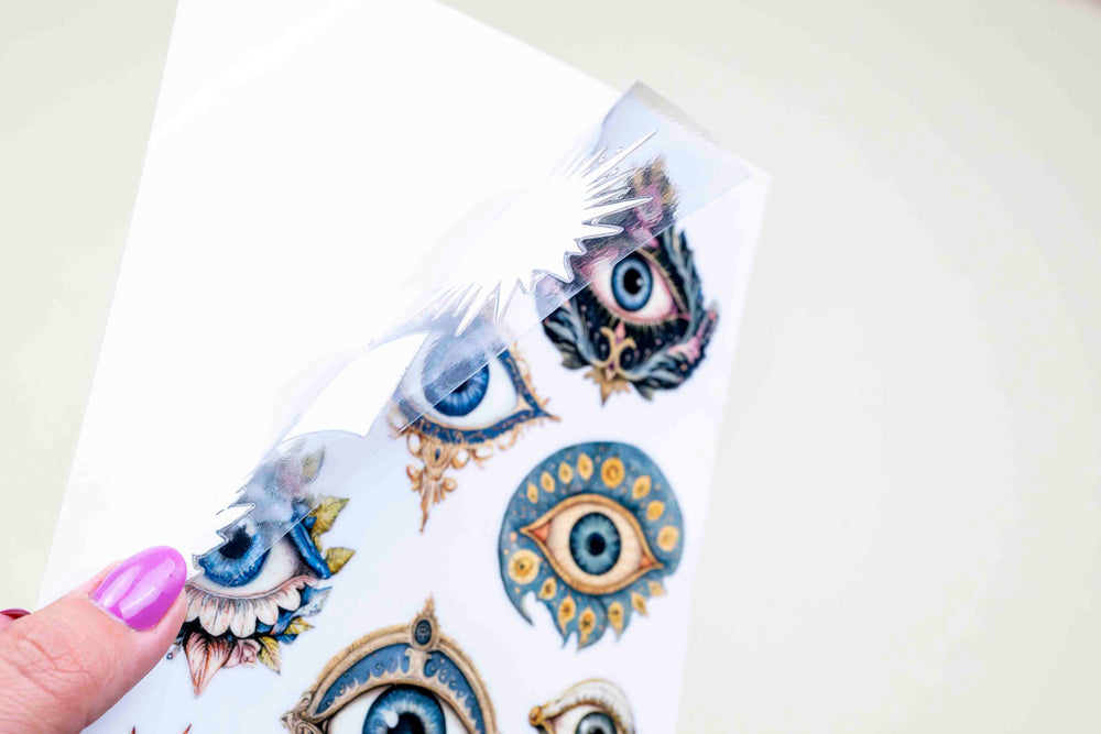 Mysterious Eyes Gold Transfer Sticker Sheets (2)