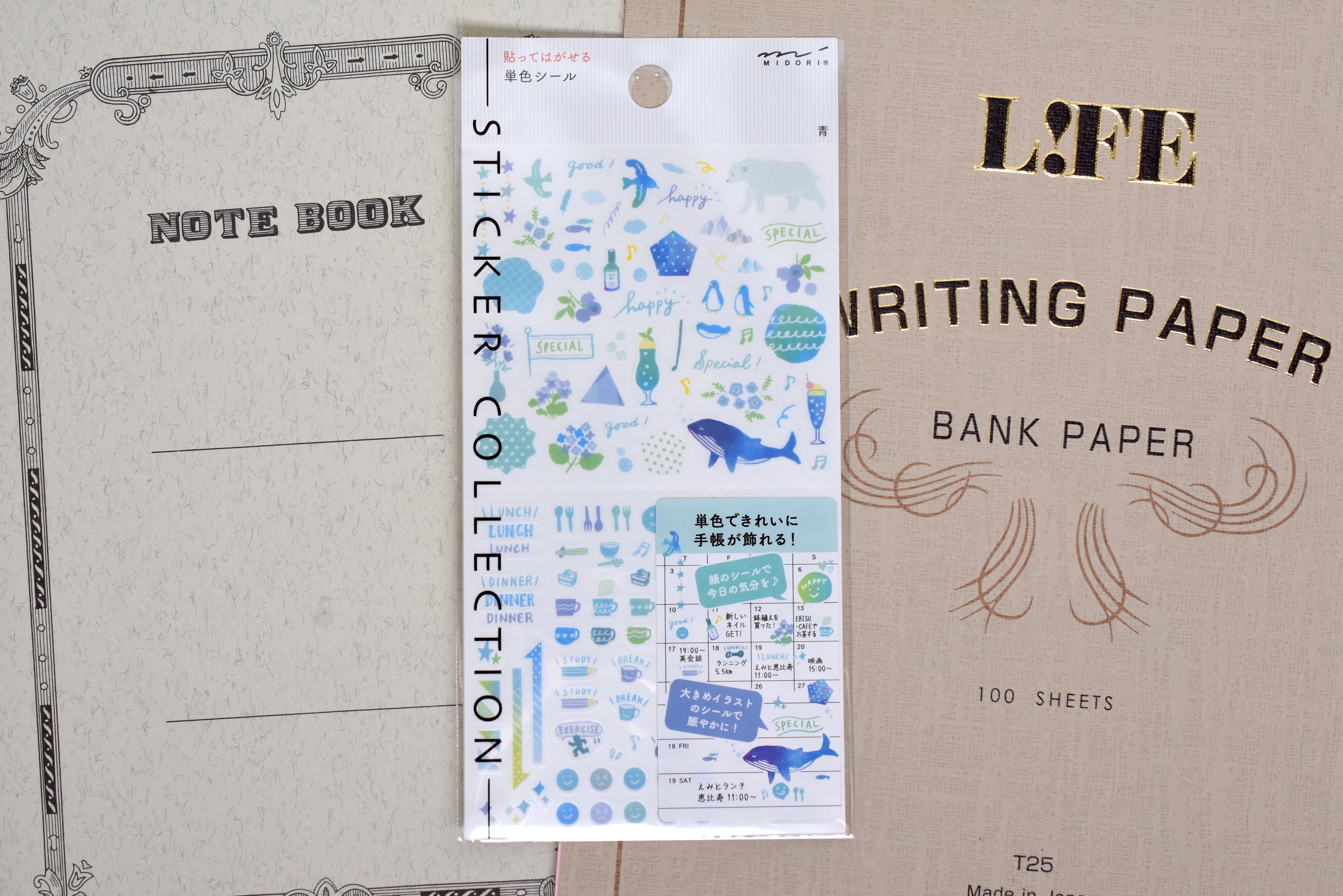 Color Blue | Midori Planner Sticker Sheet