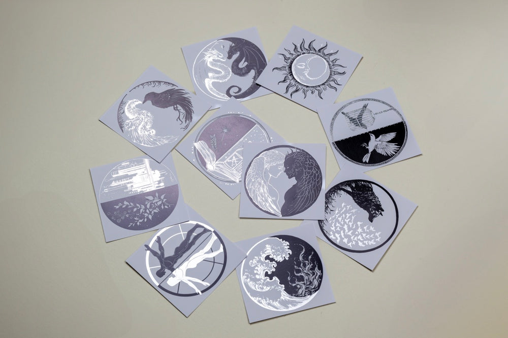 Opposites B&W Foil Papers