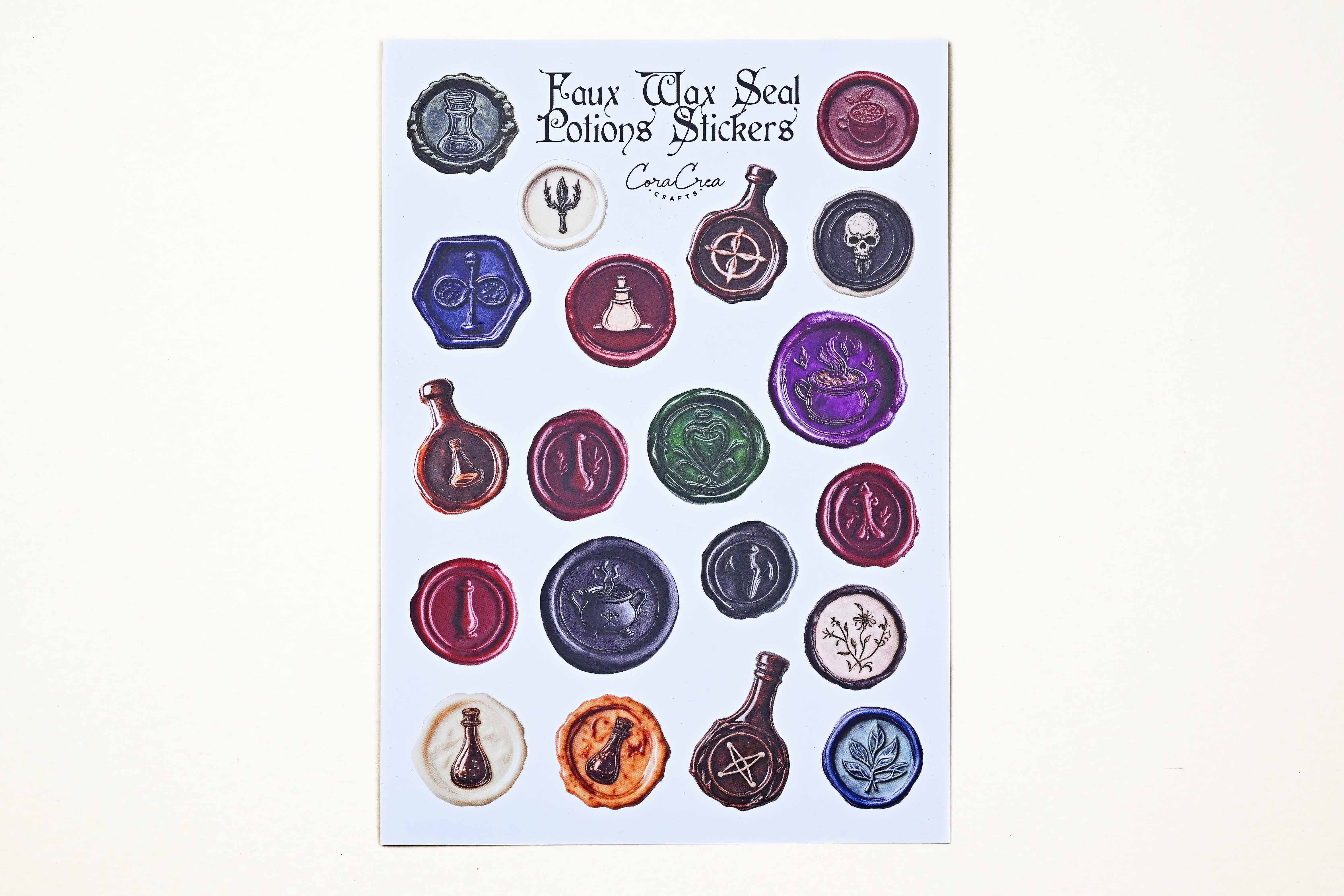 Potions Faux Wax Seal Stickers