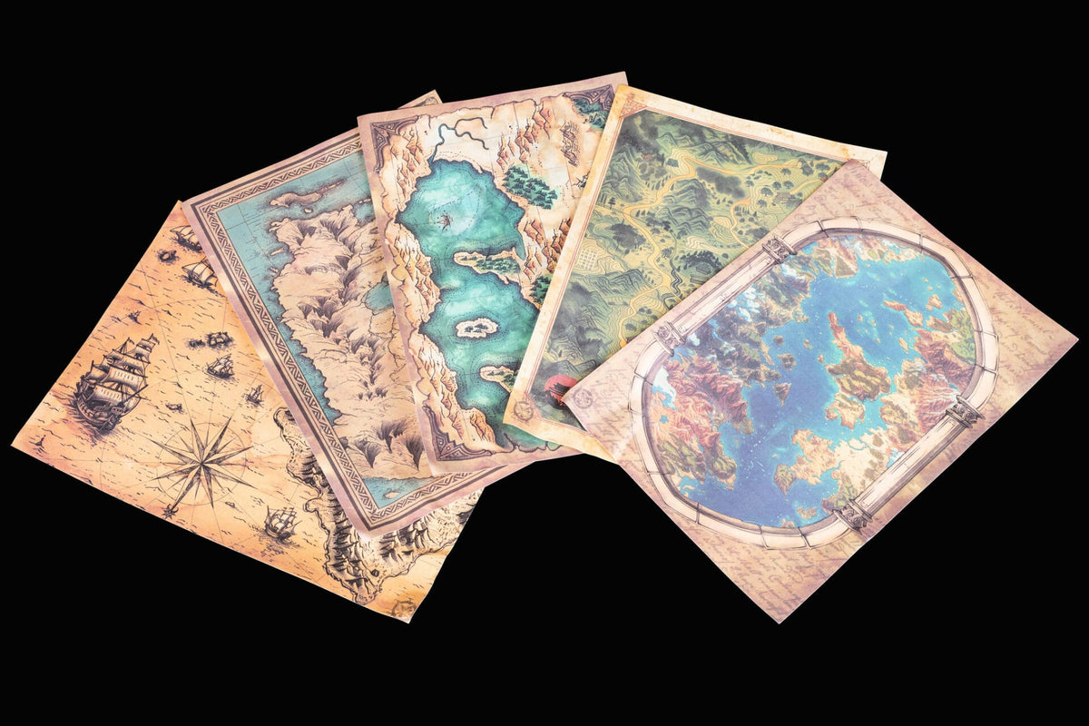 Fantasy Map Paper Set — Papers | CoraCreaCrafts