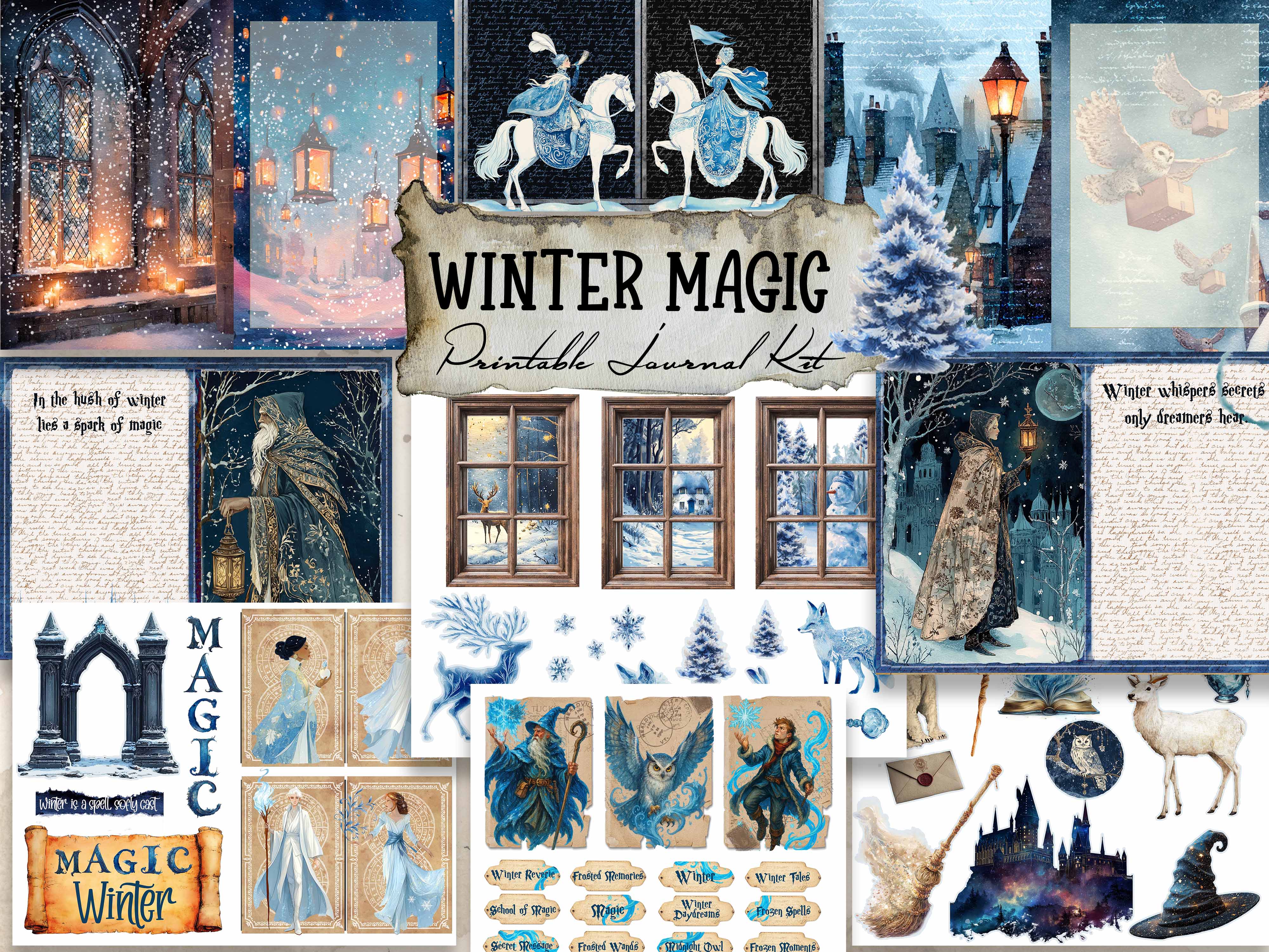 Winter Magic Digital Journal Kit