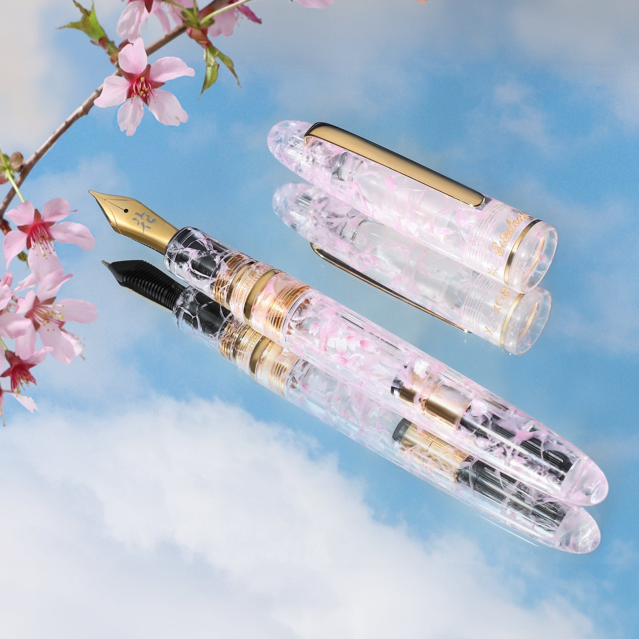 BUNGUBOX x Esterbrook Kachofugetsu Flower Fountain Pen - Cherry Blossom