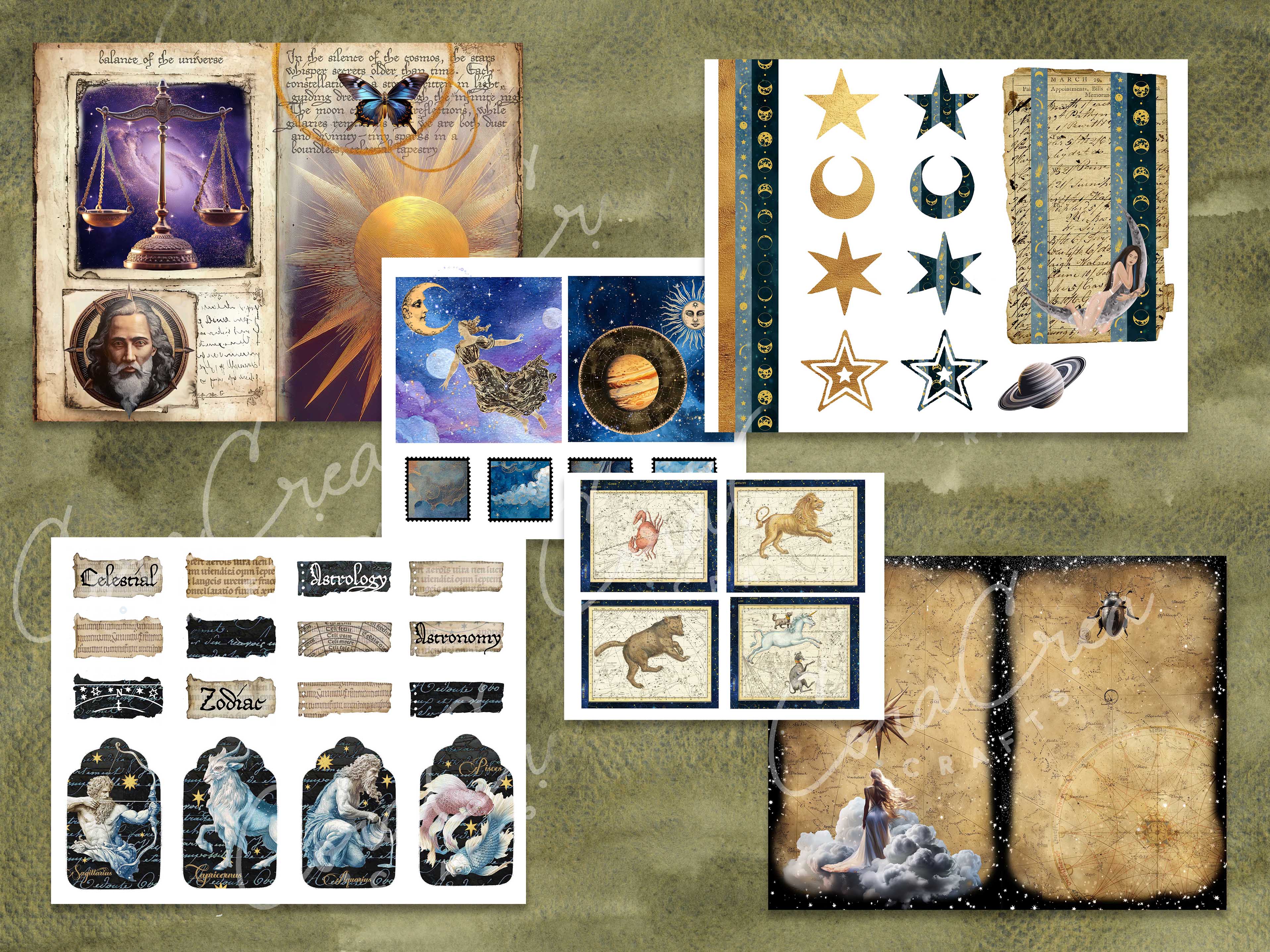 Celestial Digital Journal Kit