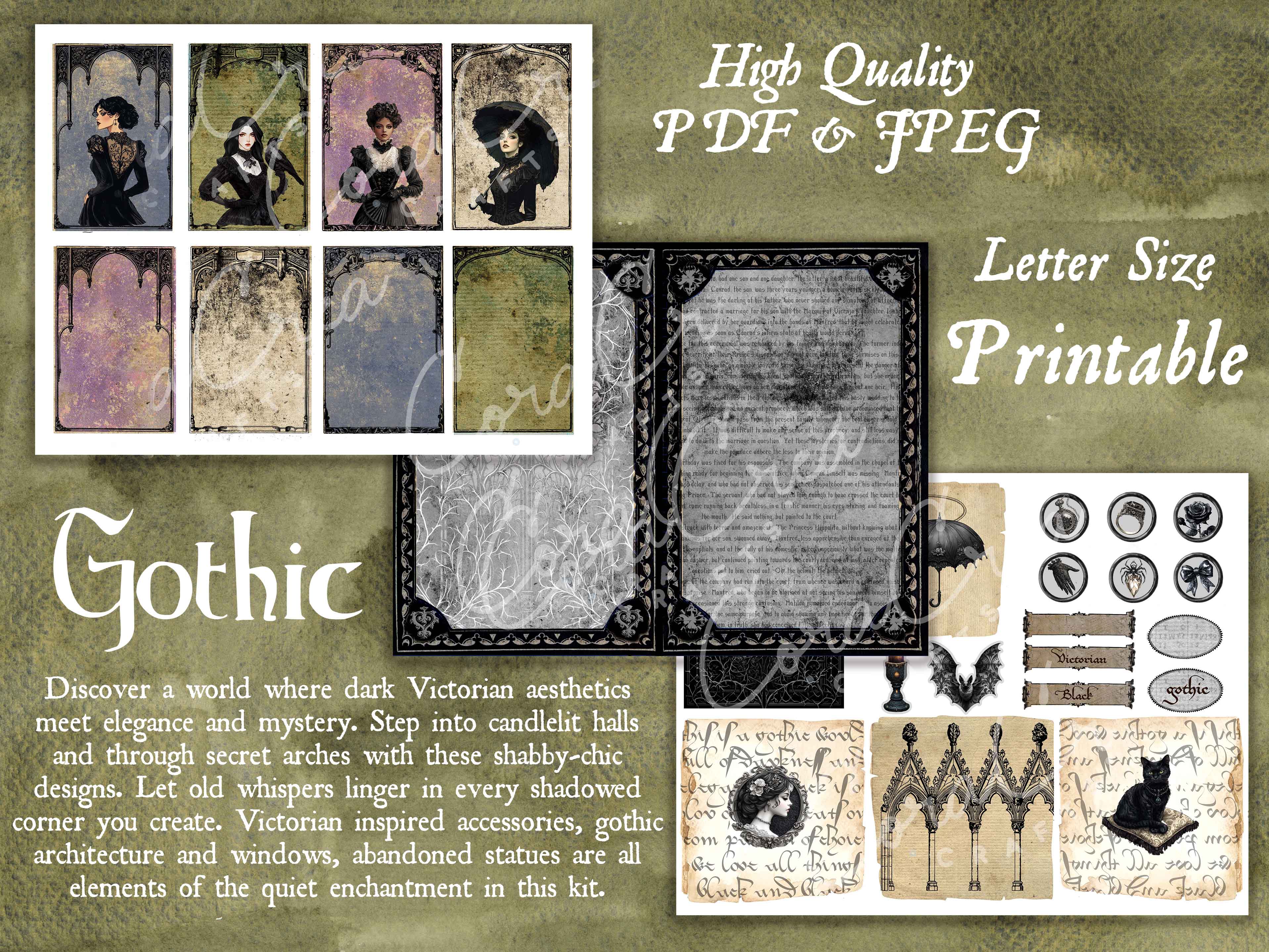 Gothic Digital Journal Kit